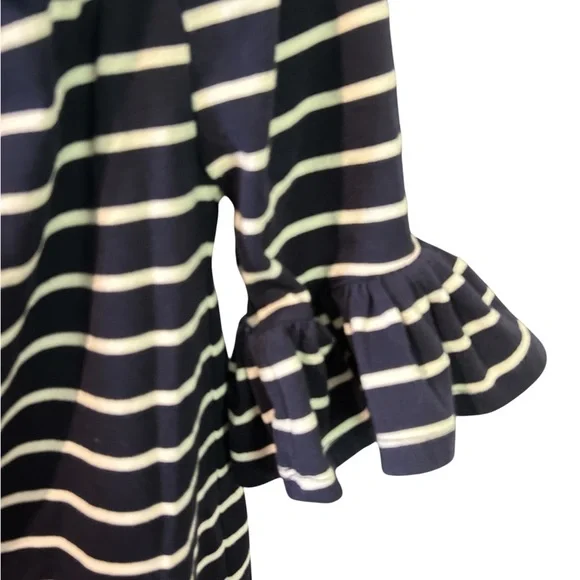 Nautica Navy and White Striped Off-Shoulder Top PTP 15 L 22 - Picture 2 of 2